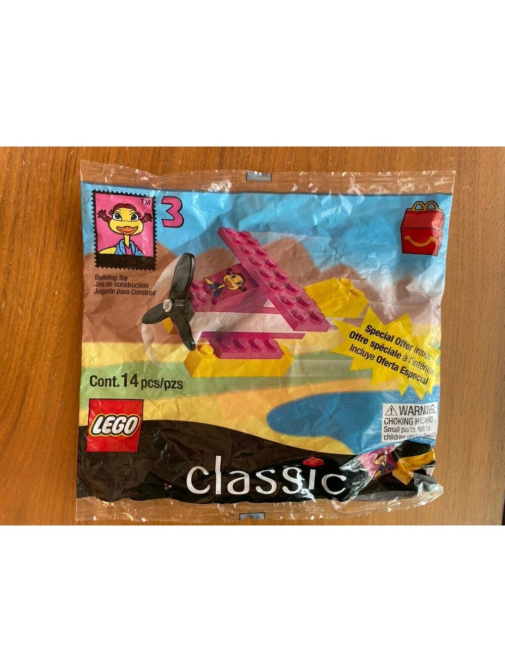 1999 Mcdonald’s Happy Meal LEGO #3 Classic Birdie Airplane